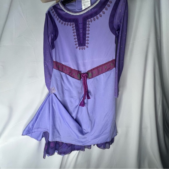 Disney Movie WISH Asha Princess Dress Cosplay Purple Stage Gown Suit Girls 3T 4T - Picture 5 of 10